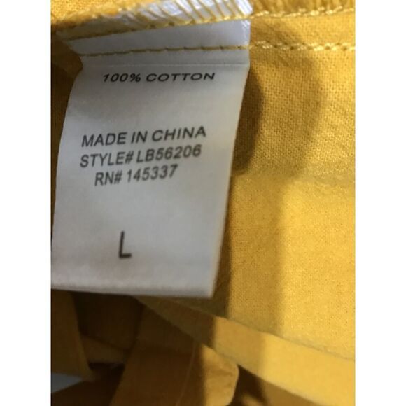 Mustard Yellow Cotton Belted Skirt with Pockets - Picture 7 of 7